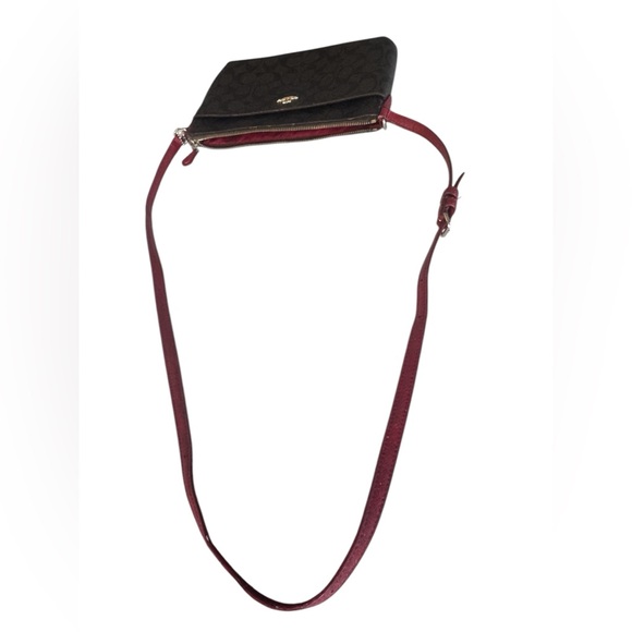 Coach Signature POP Crossbody East West Leather Handbag - Picture 13 of 14